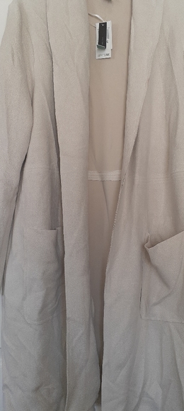 Nwt Joan Vass White Cream Winter White Coat Jacket - Picture 2 of 8